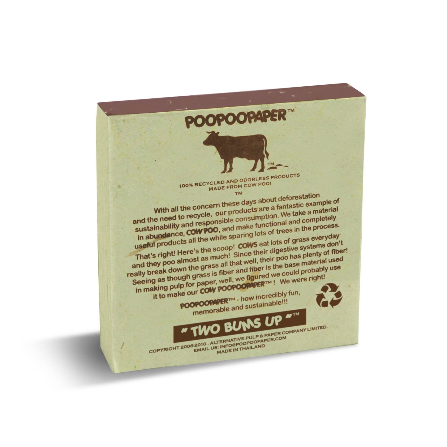 eco-friendly scratch pad - perfect ecologically friendly gift - just doo it! - back