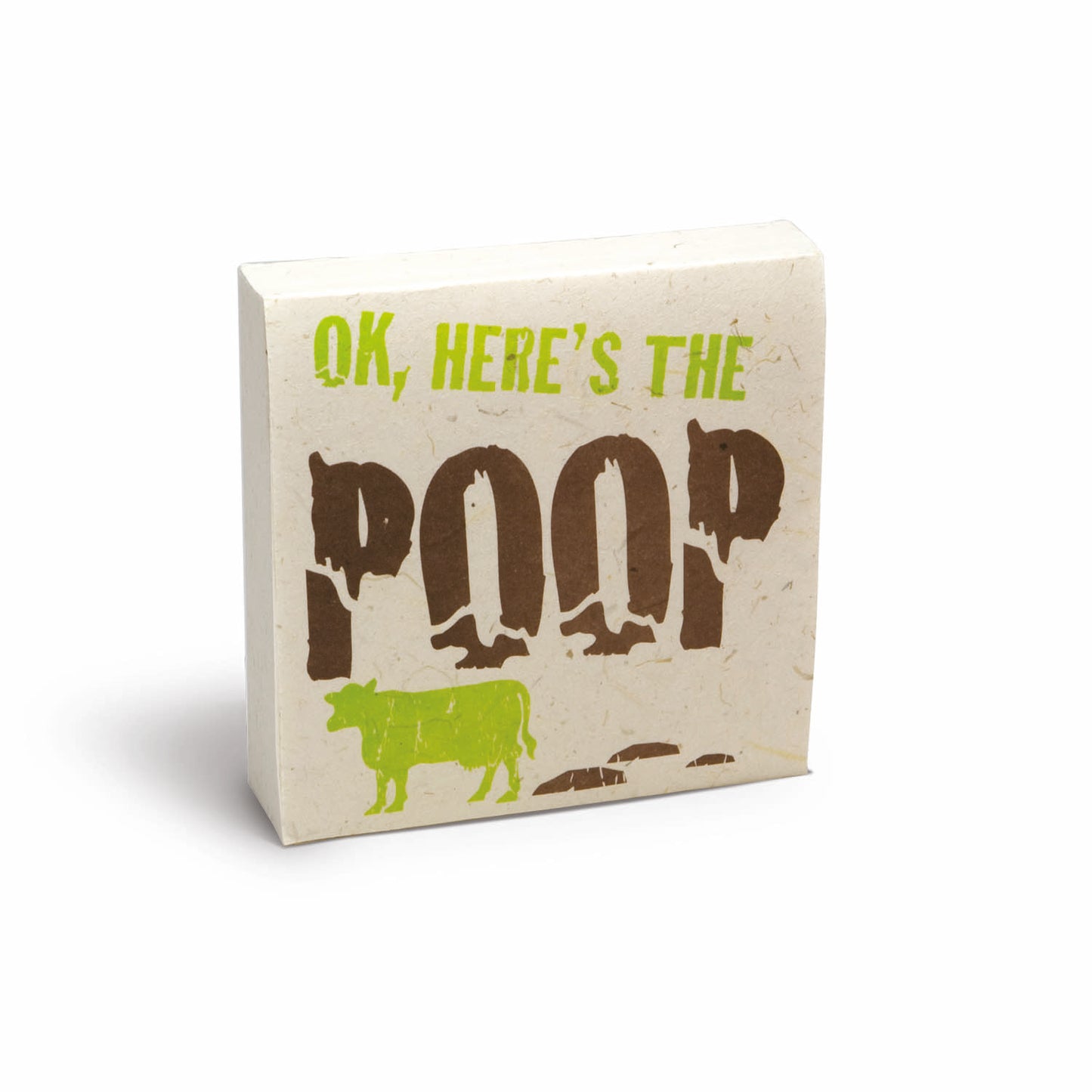 eco-friendly scratch pad - perfect ecologically friendly gift - ok here's the poop - front