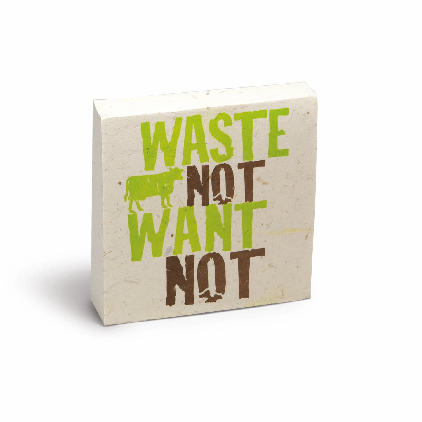 eco-friendly scratch pad - perfect ecologically friendly gift - waste not want not - front