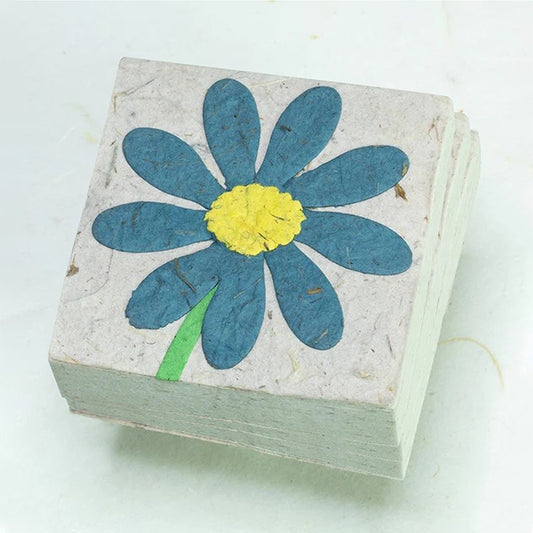 Flower Garden Eco-friendly Scratch Pad - Single Blue Flower (Set of 3)