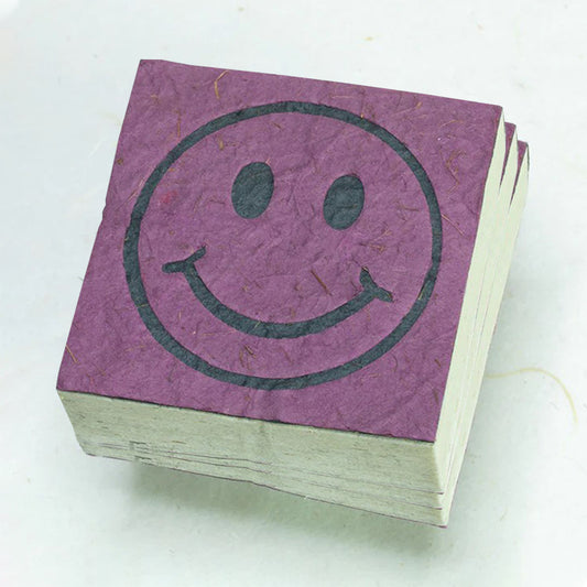 Pile-of-Smile - Happy Face - Elephant POOPOOPAPER - Eco-friendly Scratch Pads - Purple (Set of 3) front stacked