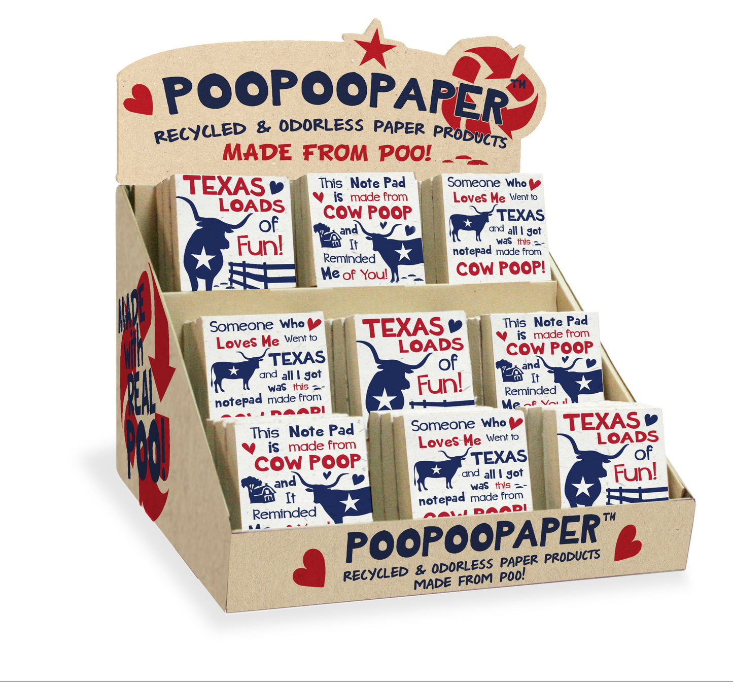 Someone Who Loves Me TEXAS Pre-Pak Cow POOPOOPAPER (80 pieces)