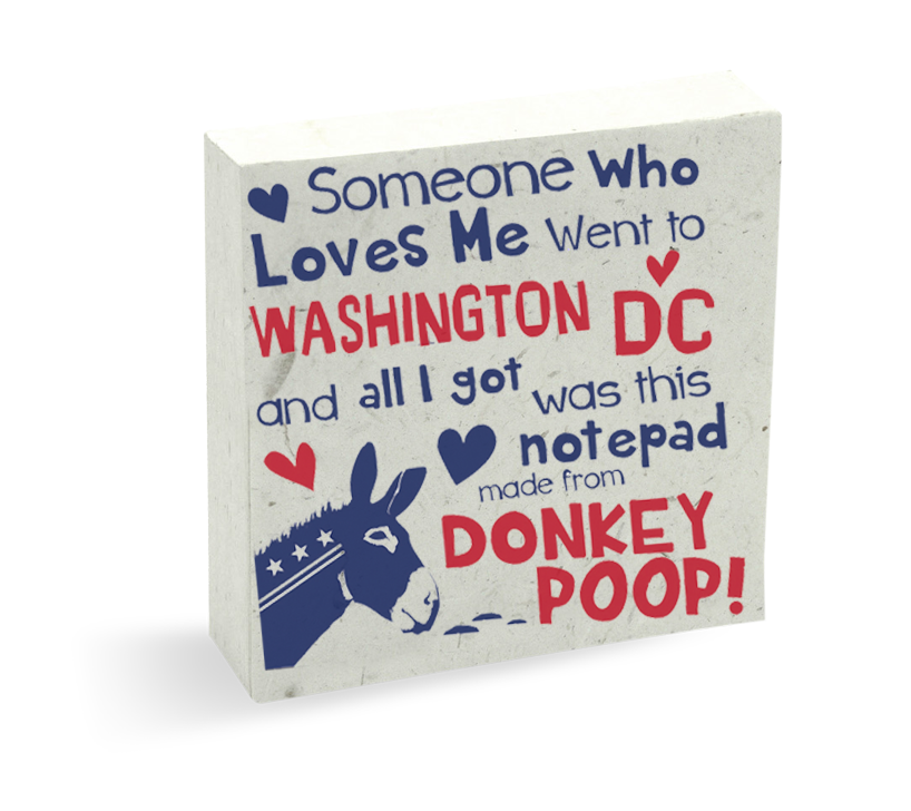 Someone Who Loves Me WASHINGTON, DC Pre-Pak Donkey & Elephant POOPOOPAPER (80 pieces)