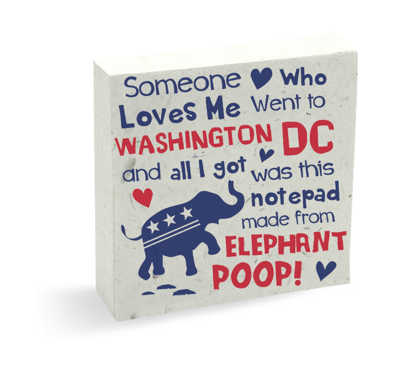 Someone Who Loves Me WASHINGTON, DC Pre-Pak Donkey & Elephant POOPOOPAPER (80 pieces)