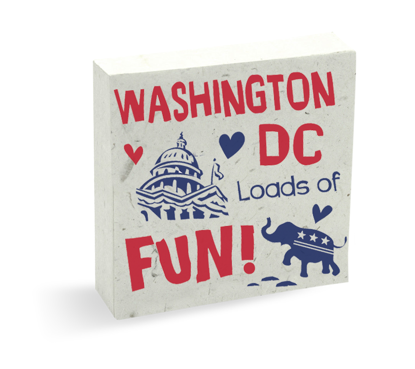 Someone Who Loves Me WASHINGTON, DC Pre-Pak Donkey & Elephant POOPOOPAPER (80 pieces)