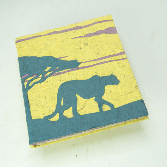 Savannah Sunset Ecofriendly Journal - Cheetah - Yellow - front