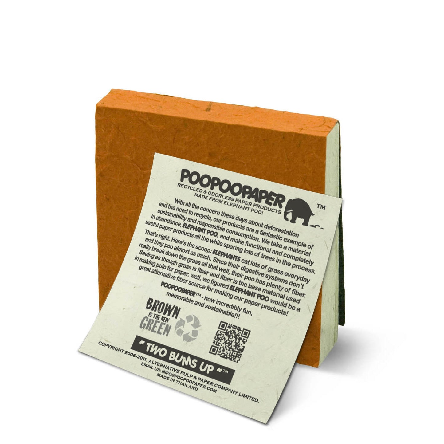 Hippo "Hip Hip POO-ray!" eco-friendly Scratch Pads (Set of 3) - with elephant POOPOOPAPER story card