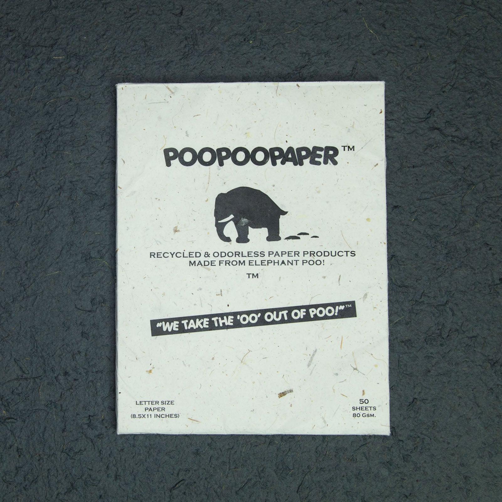 Eco-Friendly, Sustainable, Tree-Free, Letter Size handmade Paper - A4  - Elephant POOPOOPAPER