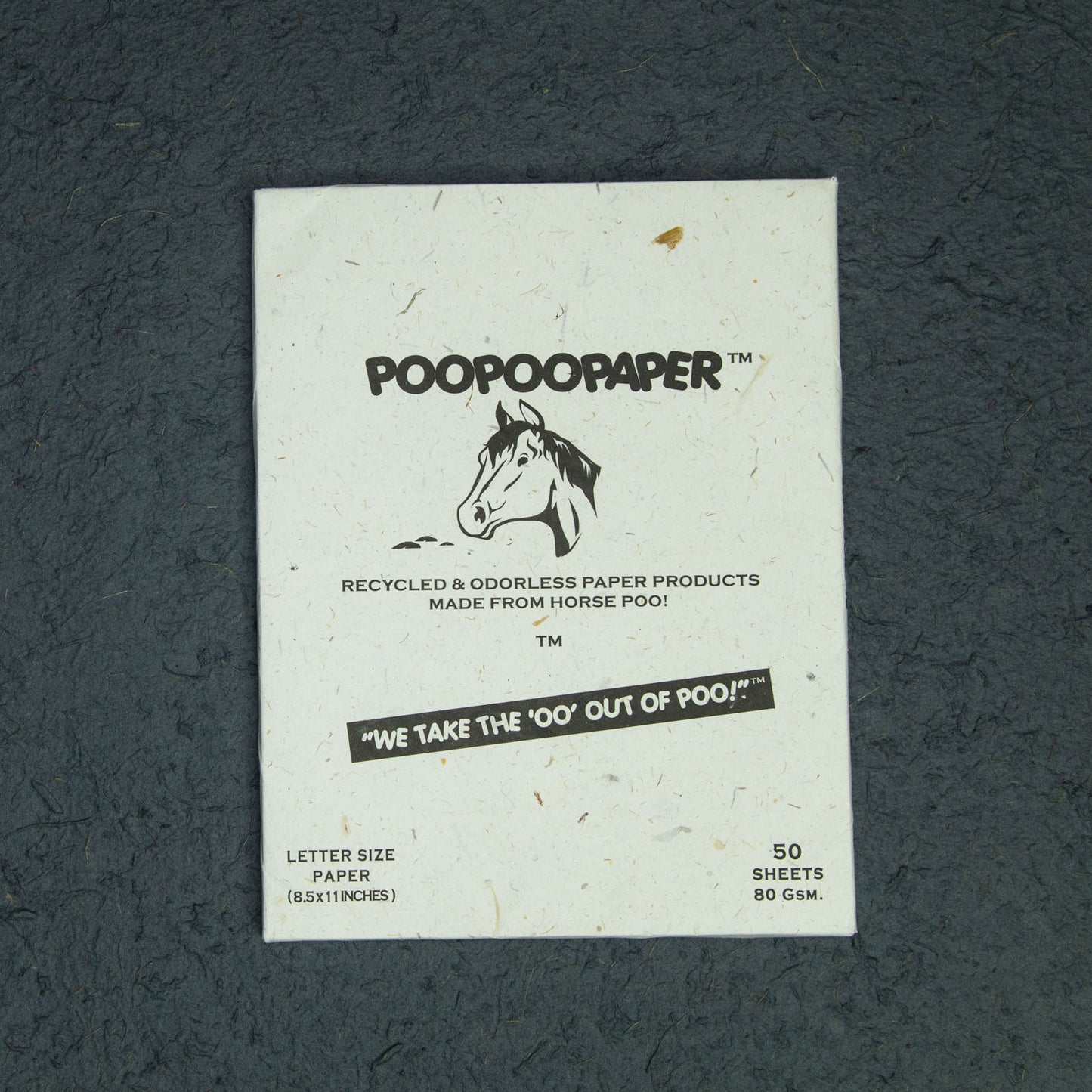 Eco-Friendly, Sustainable, Tree-Free, Letter Size handmade Paper - Horse POOPOOPAPER - A4