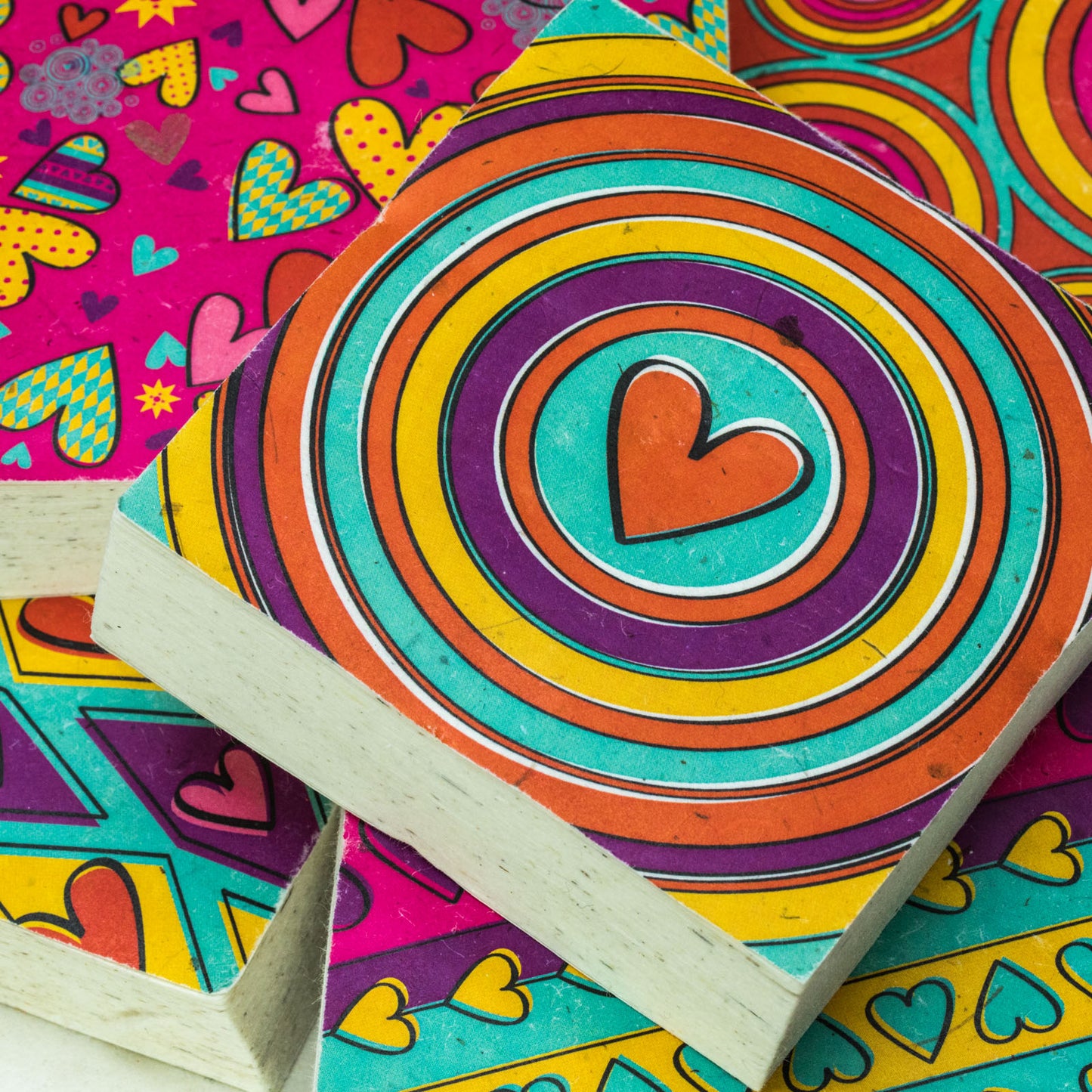 Hearts by POOPOOPAPER - Eco-friendly Scratch Pads - front (mixed)