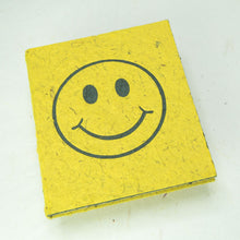 Load image into Gallery viewer, Eco-Friendly, Tree-Free POOPOOPAPER - Pile of Smile - Happy Face -  Yellow Journal - Front