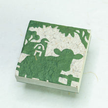 Load image into Gallery viewer, Cow &amp; Barn - Green - Scratch Pad (Set of 3) - Cow POOPOOPAPER - Front