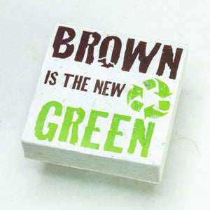 Eco-Scratch Pad Elephant - "BROWN IS THE NEW GREEN" (Set of 3)