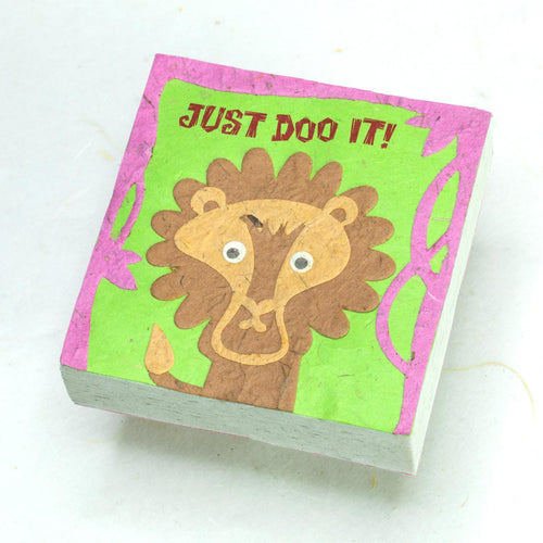 Eco-Friendly, Tree-free - Scratch Pad - Just Do It! - by POOPOOPAPER - Front