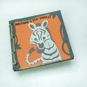 Twine Journal - ZEBRA  - "Anything's POO-ssible!"