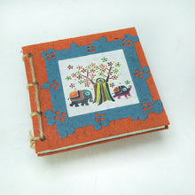 Load image into Gallery viewer, Artist Reproductions - Twine Journal and Scratch Pad - Thailand Themed Batik Art Set - Orange