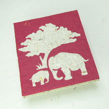 Load image into Gallery viewer, Eco-Friendly, Tree-Free, Classic Elephant POOPOOPAPER - Mom &amp; Baby Journal - Burgundy - Front
