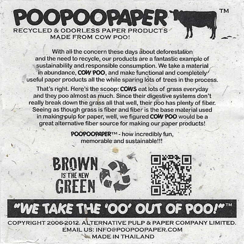 Eco-Friendly, Tree-Free, Sustainable Paper made from Cow Poo POOPOOPAPER story