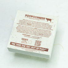 Load image into Gallery viewer, Eco-Friendly, Tree-Free POOPOOPAPER - Reminded Me of You - Cow Scratch Pad - Set of 3 -  Blue - Back