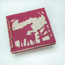 Load image into Gallery viewer, On the Farm - Twine Journal  - Cow &amp; Baby - Burgundy