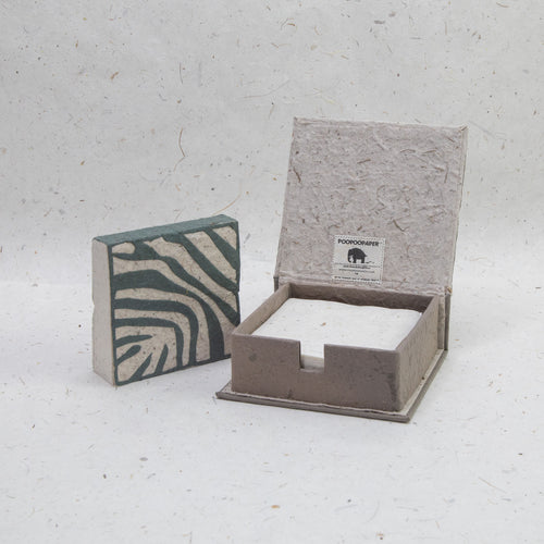 Jungle Safari Zebra - Eco-Friendly, Tree-Free Note Box and Scratch Pad Refill Set by POOPOOPAPER -  Set