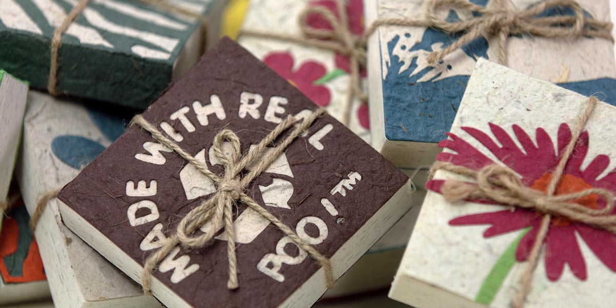 sustainable gifts for him made with real poo