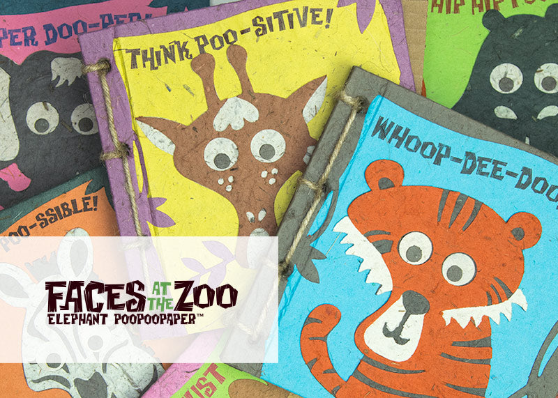 Faces At The Zoo - Fun, Cute, Inspiring Eco-Friendly, Tree-Free Journals and Scratch Pads by POOPOOPAPER