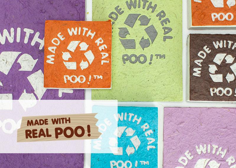 Eco-Friendly, Tree-Free, Sustainable, Eco-Friendly Paper made with Real Poo by POOPOOPAPER