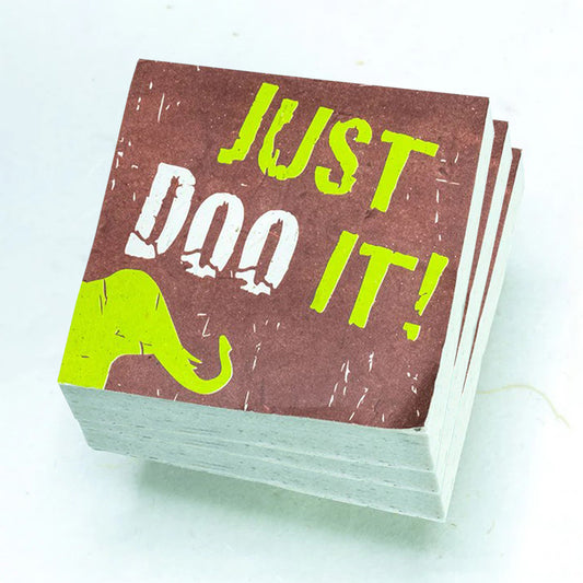 Eco-Scratch Pad Elephant - "JUST DOO IT!" (Set of 3)