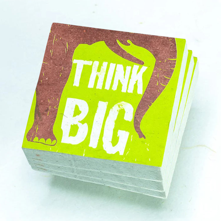 Eco-Scratch Pad Elephant - "THINK BIG" (Set of 3)