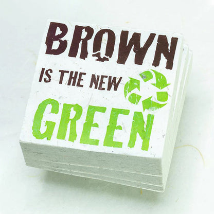 Eco-Scratch Pad Elephant - "BROWN IS THE NEW GREEN" (Set of 3)