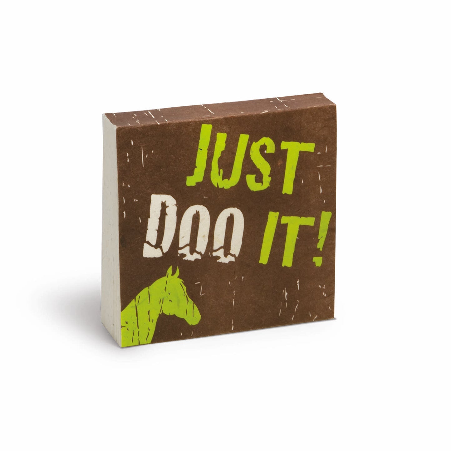 eco-friendly scratch pads made from horse POOPOOPAPER - just doo it - front