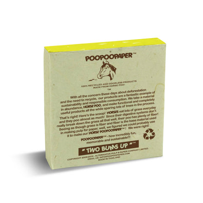 eco-friendly scratch pads made from horse POOPOOPAPER - back