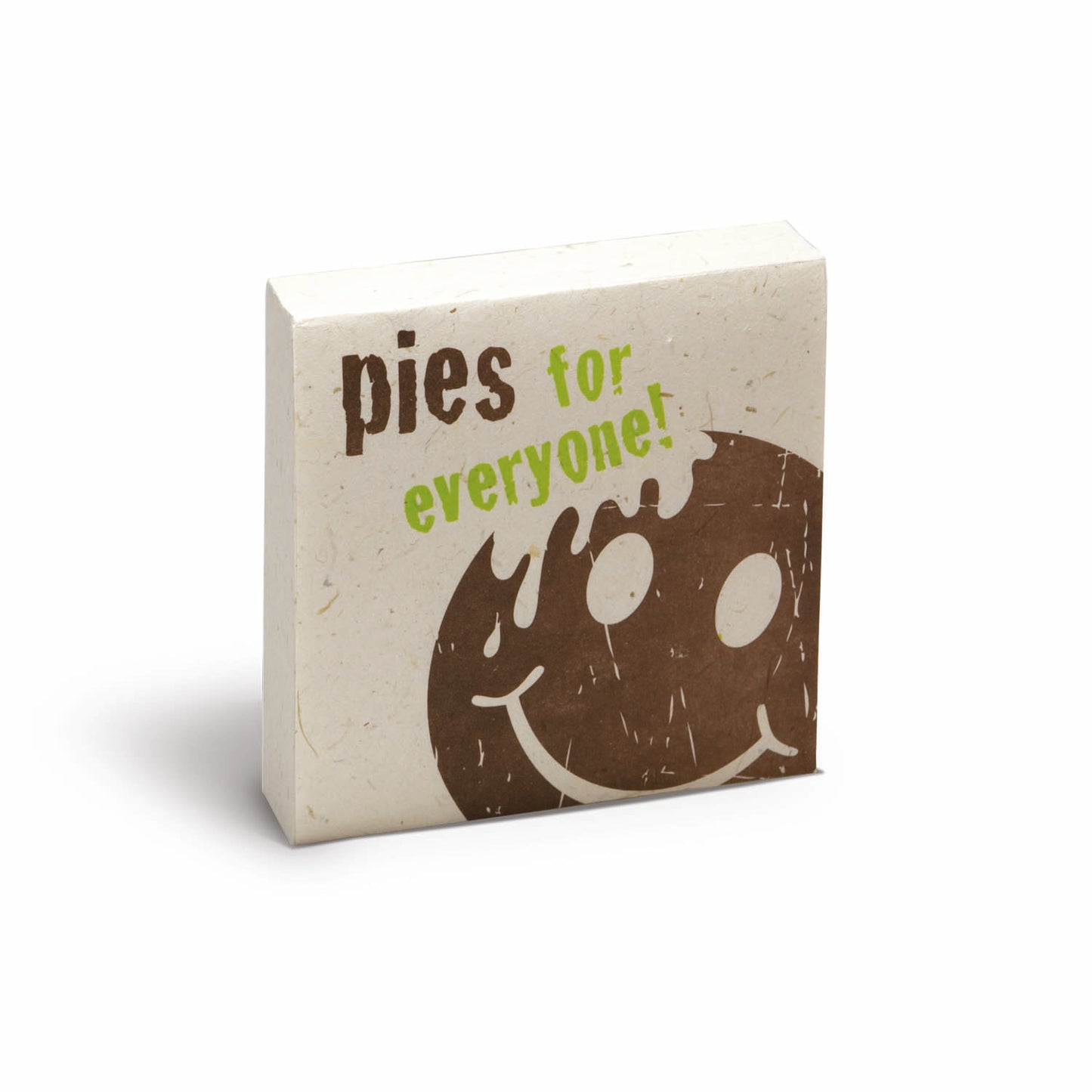 eco-friendly scratch pads made from horse POOPOOPAPER - pies for everyone - front