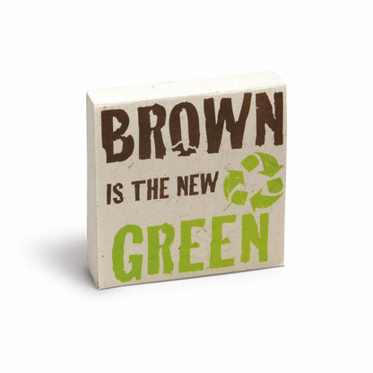 eco-friendly scratch pads made from horse POOPOOPAPER - brown is the new green - front