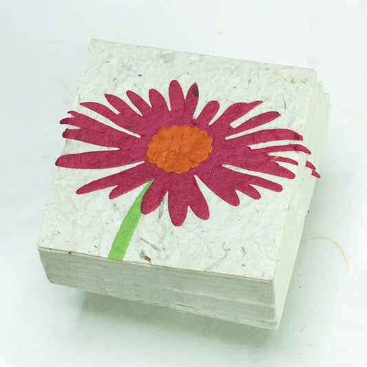 Flower Garden Eco-friendly Scratch Pads - Single Pink Flower (Set of 3) - front (stack)