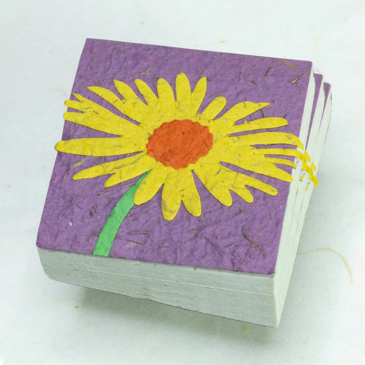 Flower Garden Eco-friendly Scratch Pads - Single Yellow Flower (Set of 3) - front (Stack)