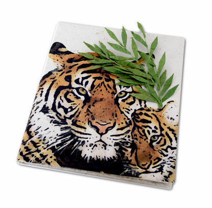Jungle Tiger Mom & Baby Elephant POOPOOPAPER (70 pieces)