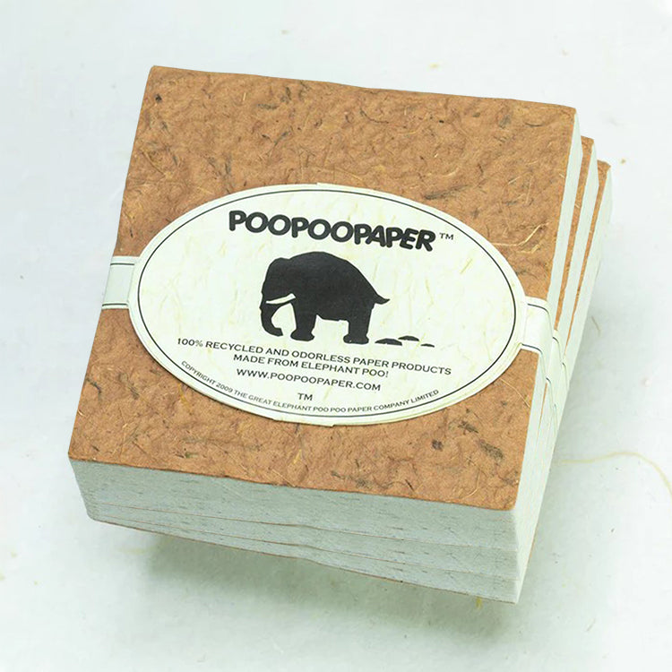 Poopoopaper Classic Elephant POOPOOPAPER - Eco-friendly Scratch Pads - Bark - (Set ...