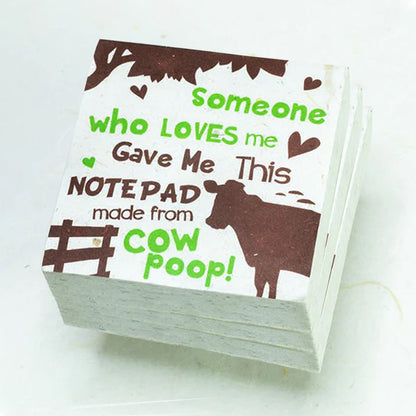 Someone Who Loves Me - Cow - Eco-friendly Scratch Pads- Set of 3 -  Green