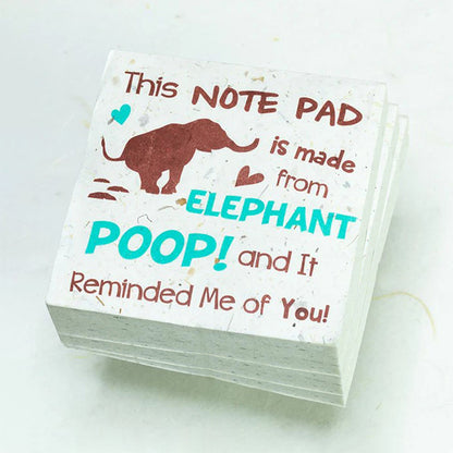 Reminded Me of You - Elephant Scratch Pad - Set of 3 -  Blue