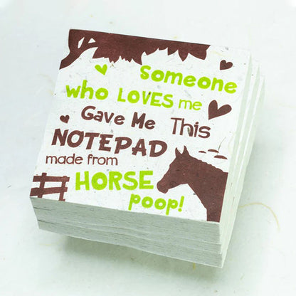 Someone Who Loves Me - Horse - Eco-friendly Scratch Pads - Set of 3 -  Green