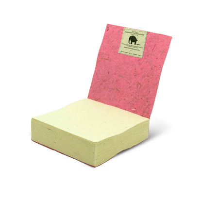 Artist Reproductions - Thailand Themed - Elephant Sunrise Batik Eco-friendly scratch pad - Yellow open