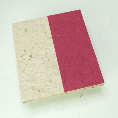 Classic Elephant POOPOOPAPER Two-Toned Eco-friendly Journal - Burgundy - Front