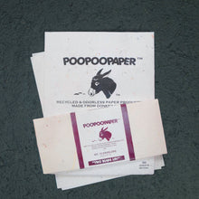Load image into Gallery viewer, Eco-Friendly, Tree-Free, Letter Size Donkey POOPOOPAPER - A4 and Envelope Set