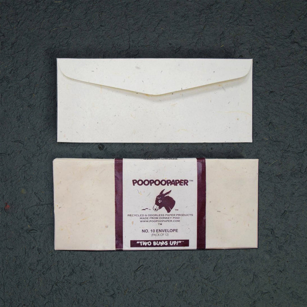 Donkey POOPOOPAPER - No.10 Size Envelopes - (Set of 2 Packs - 24 Envelopes)