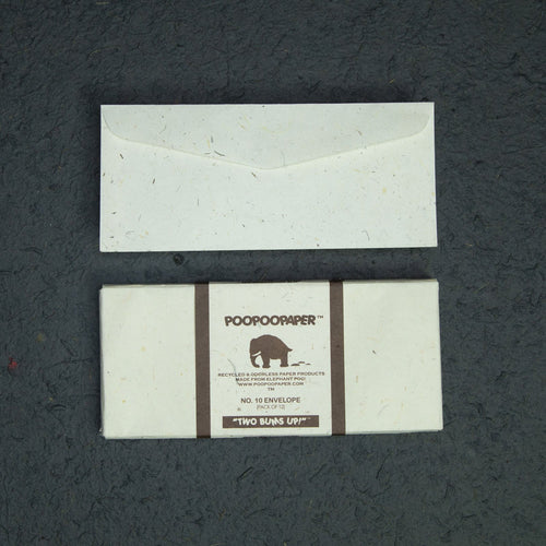Elephant POOPOOPAPER - No.10 Size Envelopes - (Set of 2 Packs - 24 Envelope