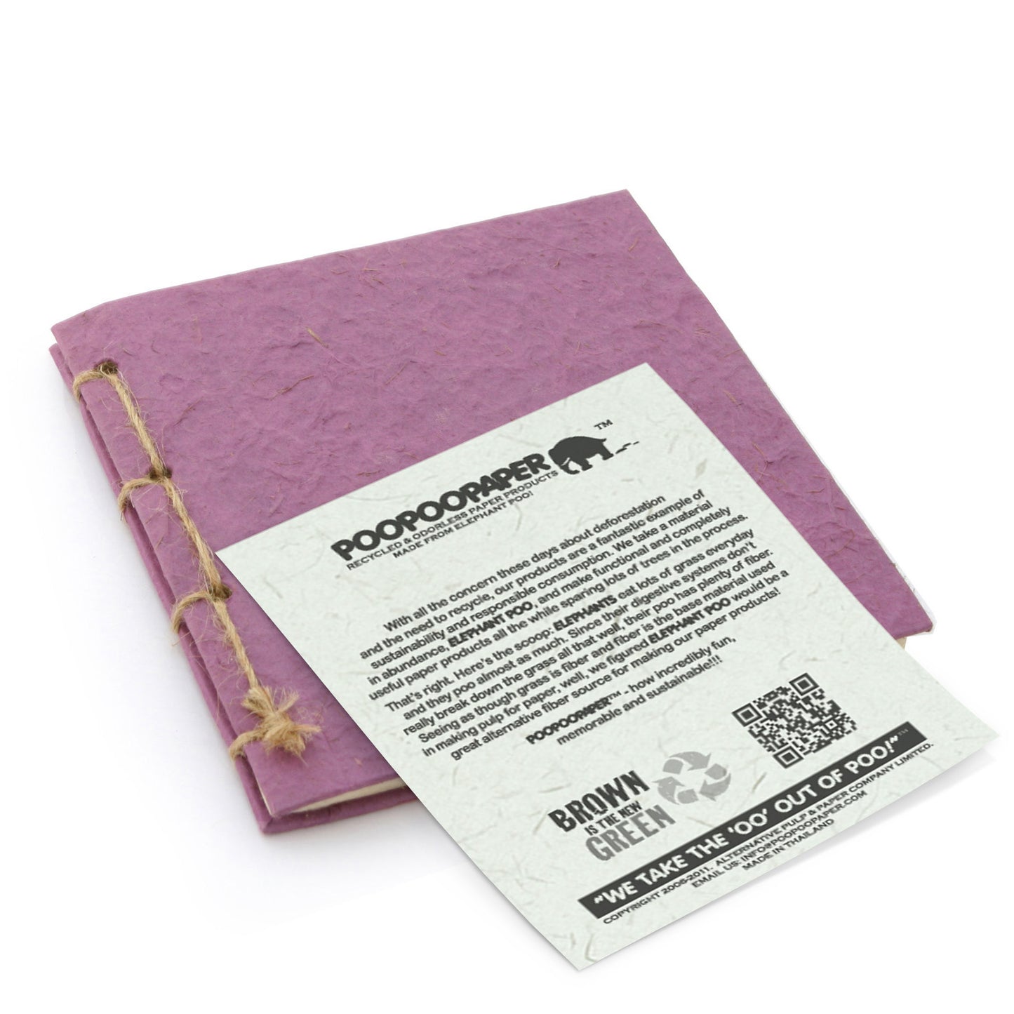 Twine Eco-friendly Journal - GIRAFFE - "Think-POO-sitive!" - with POOPOOPAPER story card