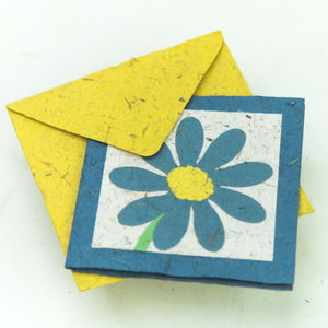 Flower Garden - Greeting Card - Single Blue Flower - (Set of 5)