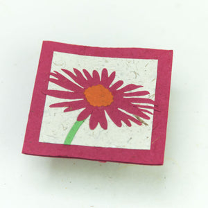 Flower Garden - Greeting Card - Single Pink Flower -  (Set of 5)